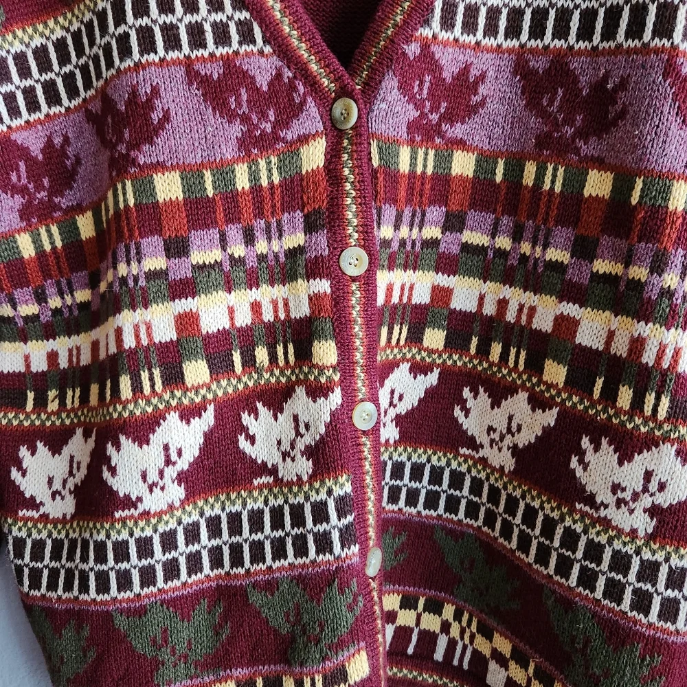 Crazy‎ Horse Women’s Cardigan Sweater Sz Small Cottagecore